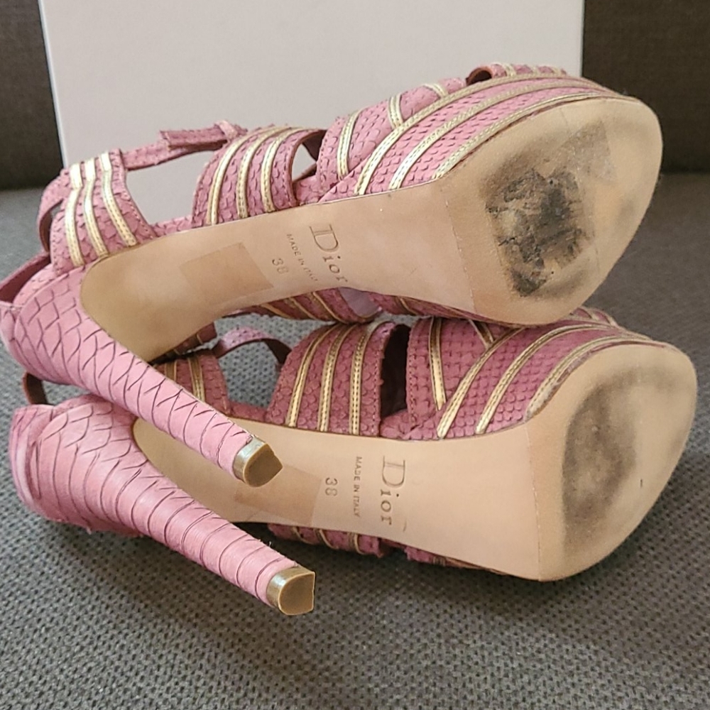 Christian Dior ▪︎  (38) Rose Glamour Sandal Heels - Picture 8 of 16